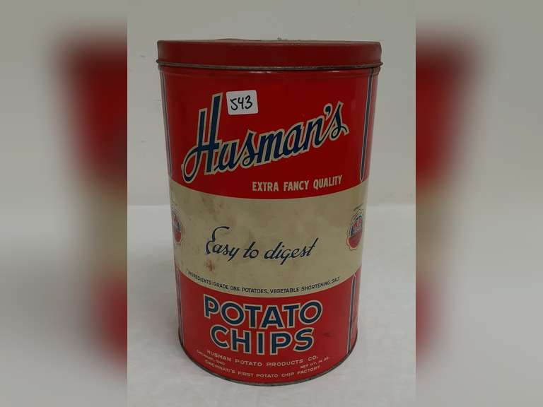 Husman's Potato Chips Can Cincinnati Ohio