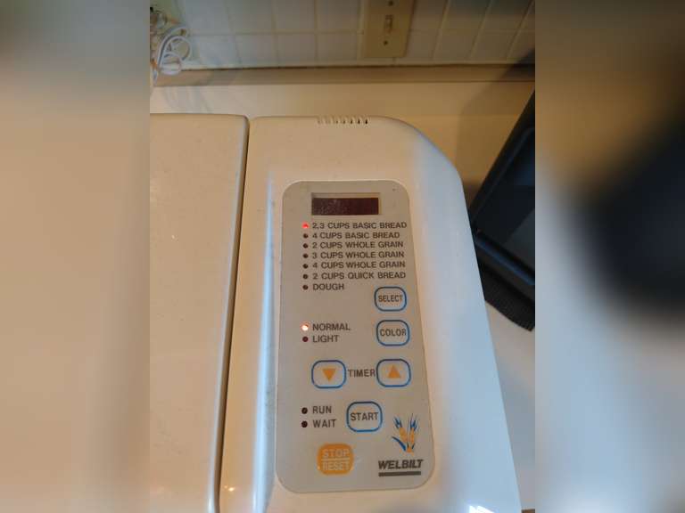 The Bread Machine, Welbilt model ABM4100T, came on when tested.