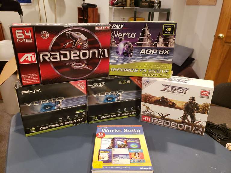 High resolution graphic card boxes contents unverified for completeness