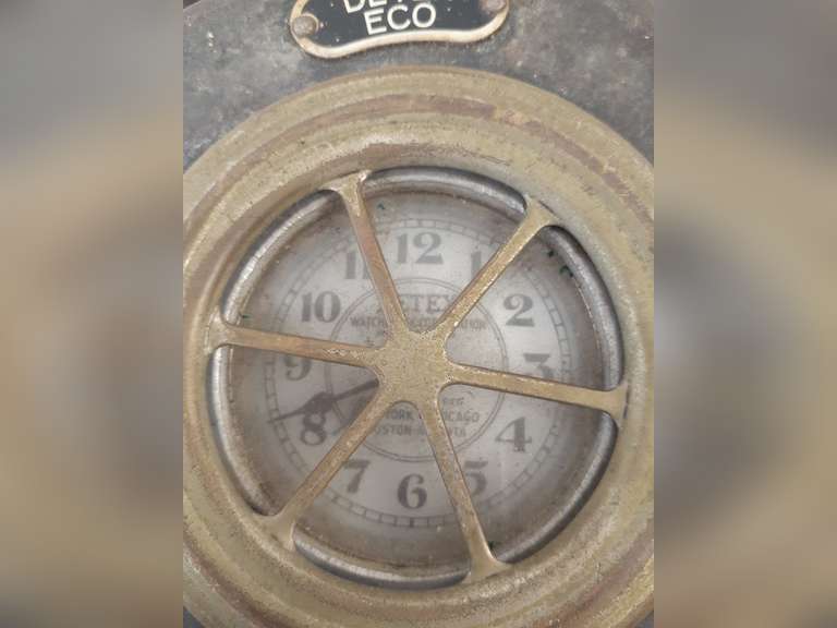 Vintage Detex Guardsman Watch Clock w/ Leather Carry Case untested