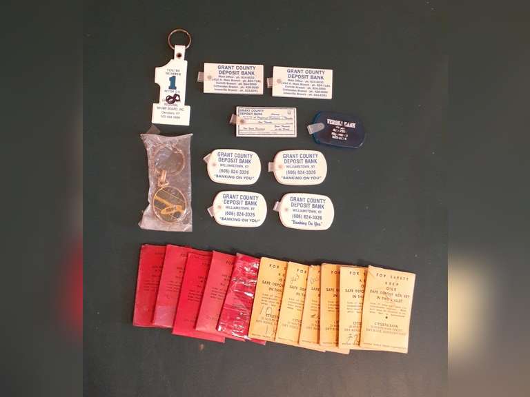 Assortment of Grant County, KY Promotional Items Keychains & Safety