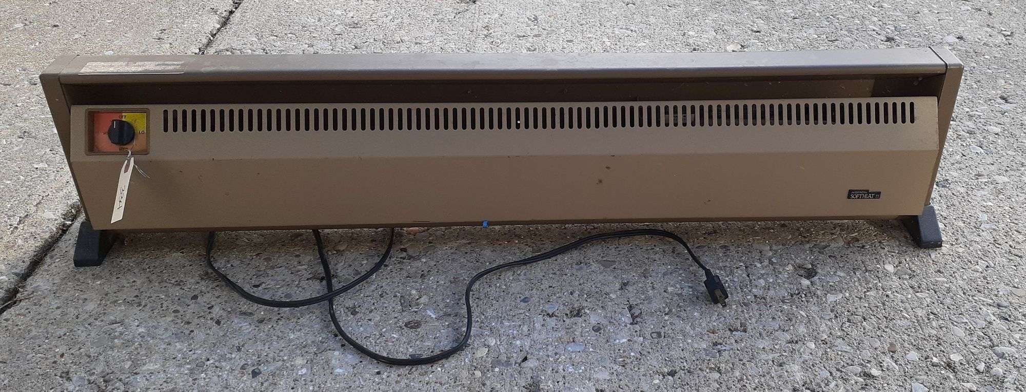 Intertherm Softheat Baseboard Electric Space Heater - powered on - 40 long  - Northern Kentucky Auction, LLC