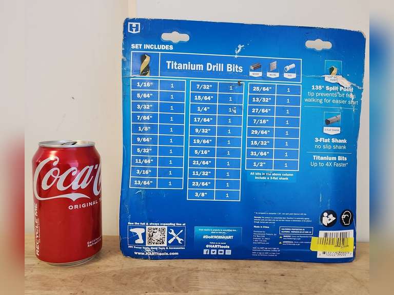 Hart 29 piece titanium drill bit set Northern Kentucky Auction, LLC