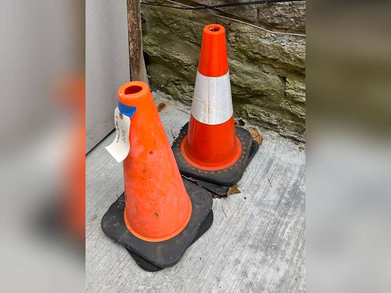 4 Orange safety cones Northern Kentucky Auction, LLC
