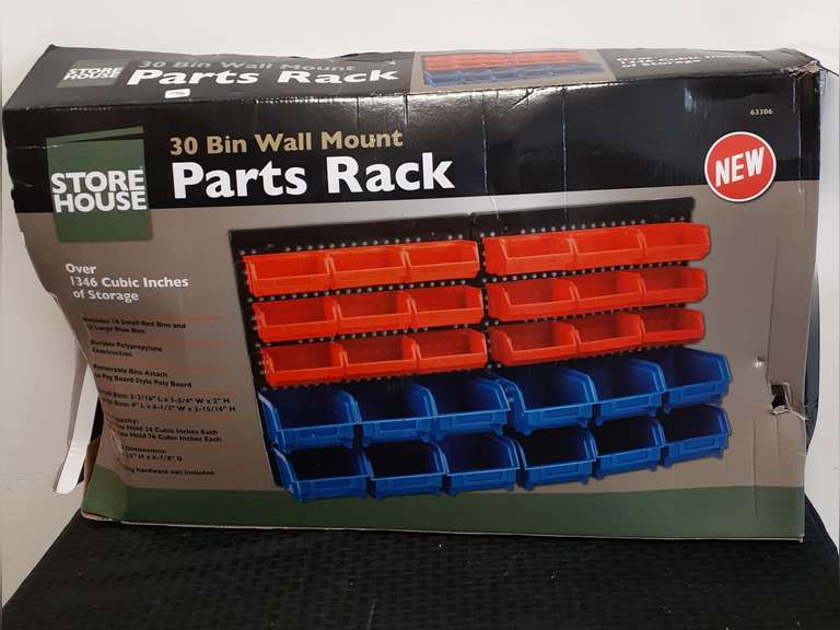 30 Bin Wall Mount Parts Rack appears new in box Northern Kentucky