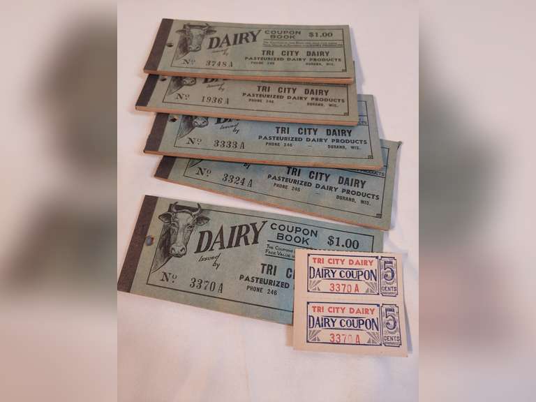 TriCity Dairy coupon booksfour complete one partial