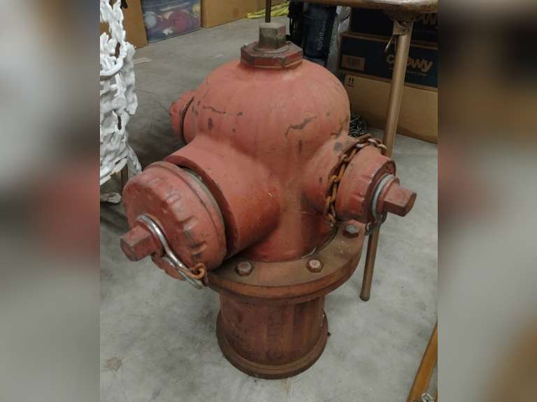 3 Hose fire hydrant. East Jordan Iron Works, East Jordan, Michigan.