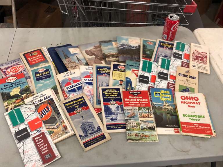 Lot of Vintage Road Maps Northern Kentucky Auction, LLC