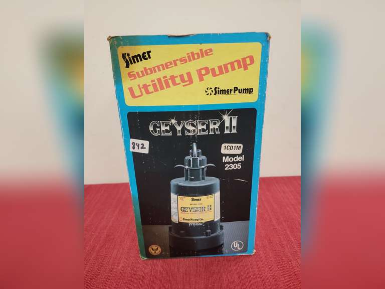 Simer Submersible Utility Pump Geyser II Northern Kentucky Auction, LLC