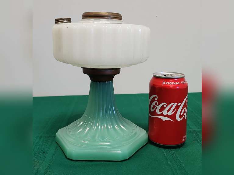 Milk glass/jadeite? lamp base Northern Kentucky Auction, LLC