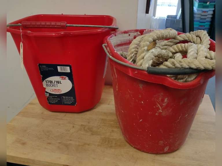 2 Buckets and a rope.