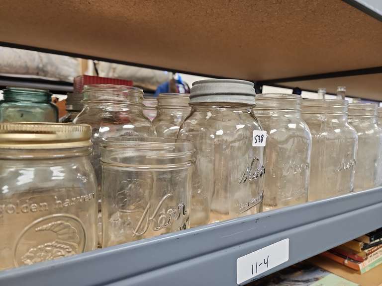 Assorted Kerr Golden Harvest canning jars quarts, pints Northern Kentucky Auction, LLC