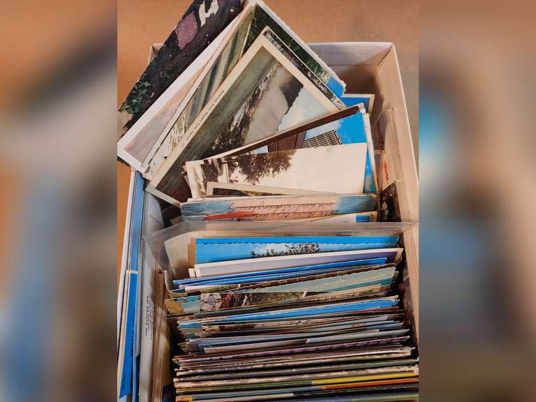 Shoebox full of postcards