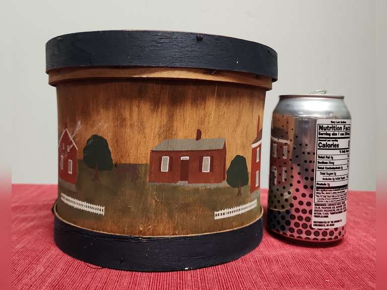 Shakertown hand painted shaker box Pleasant Hill, KY