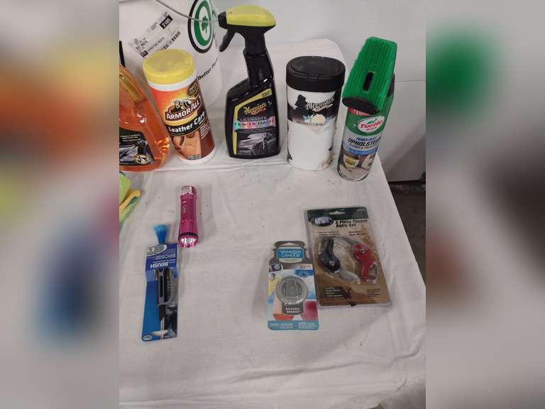 Bucket Containing Car Cleaning Supplies, Donated by O'Reilly Auto Parts