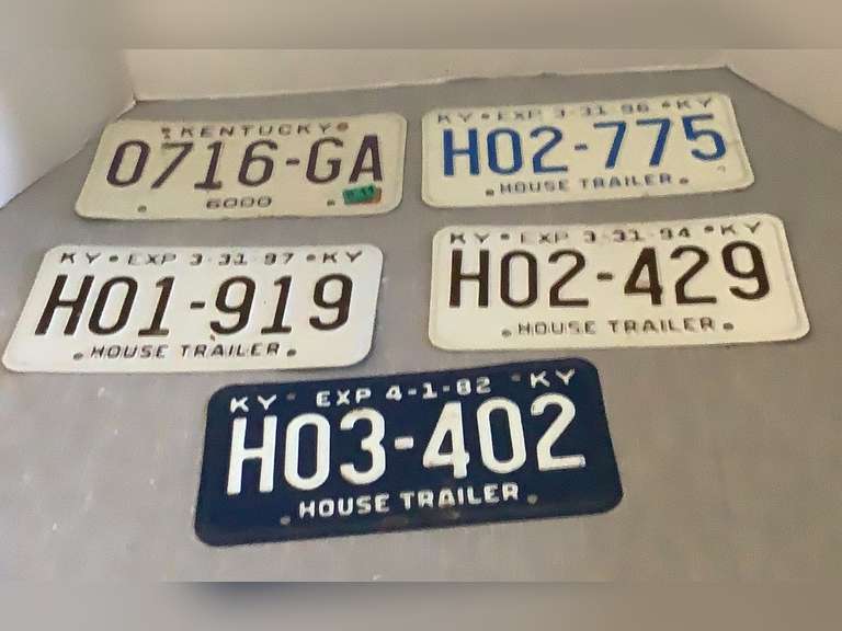 KY license plates.