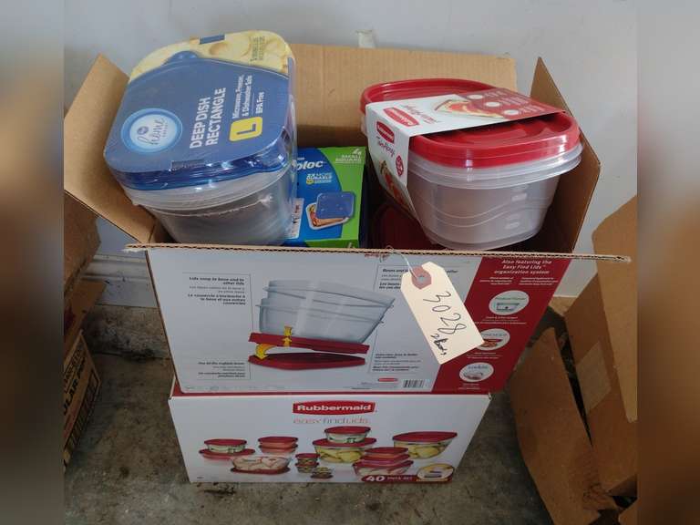 Rubbermaid, Kroger, Ziploc containers
