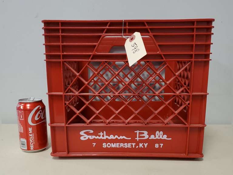 Southern Belle red milk crate Northern Kentucky Auction, LLC