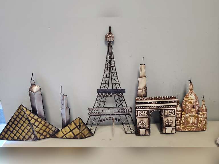 Paris metal wall art