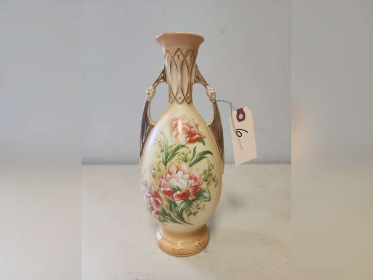 Made in Austria, marked RH, two handle vase, see photo for marking