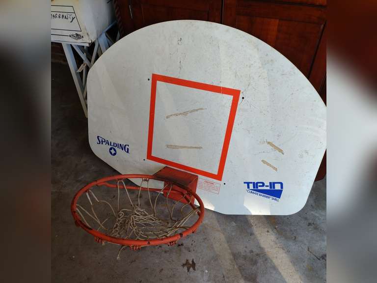 Spalding basketball backboard and goal