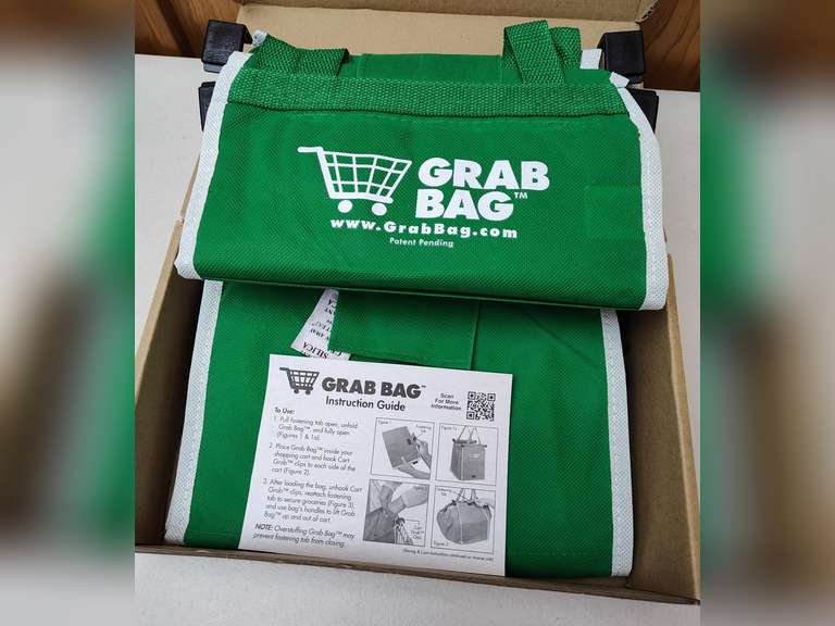 2 Shopping cart grab bags unused