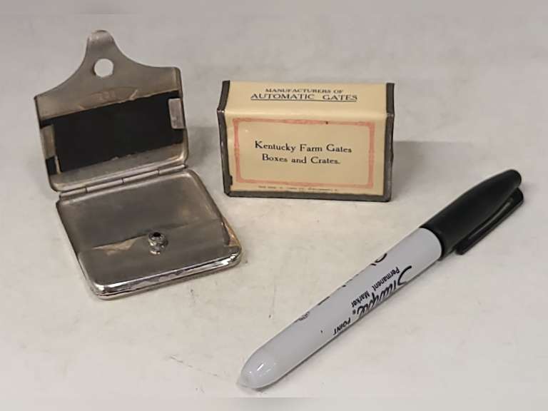 (2) Kentucky Advertising Match Safes/Holders Circa 1925 Old
