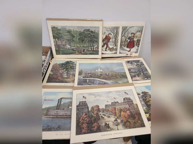 Currier and Ives prints