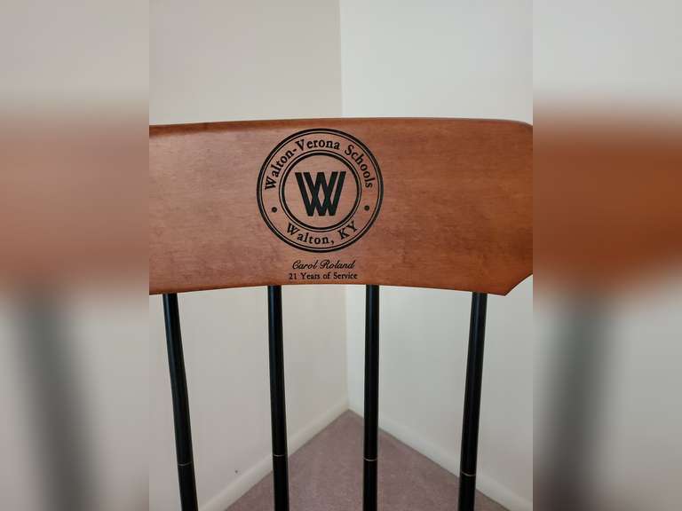 Wood (Black and brown) rocking chair, Heritage Chair Family Tree, made