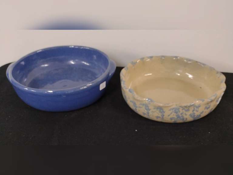 2 Bybee Pottery 7" pie plates.
