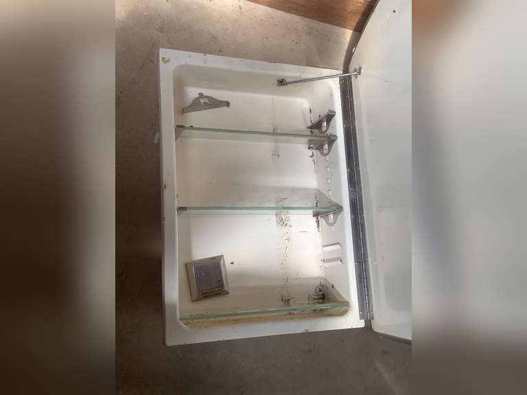 Old fashioned medicine 24” x 16.5” in wall mount.