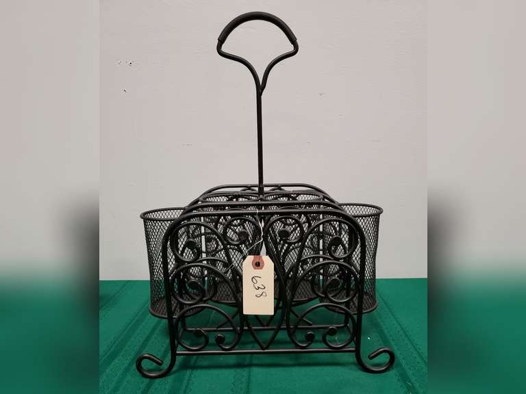 Wrought Iron Picnic Caddy Buffet Stand Northern Kentucky Auction, LLC