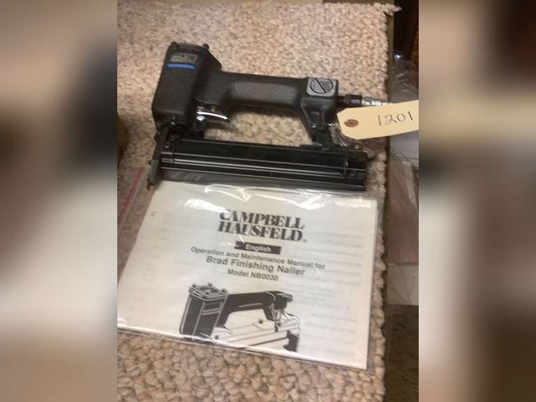 Campbell Hausfeld pneumatic brad finishing nailer and manual. Northern Kentucky Auction, LLC