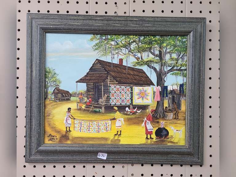 Framed, artist, Almarie Little, 1981, signed painting 15x18in