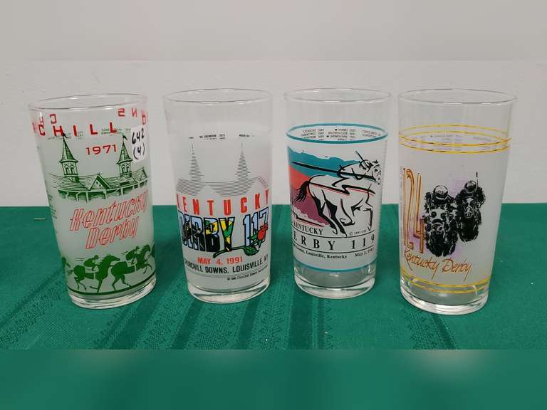 1971 1998 Kentucky Derby Glasses Northern Kentucky Auction, LLC