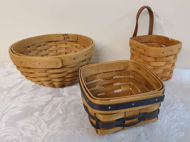 3 Small Longaberger baskets 19952003 Northern Kentucky Auction, LLC