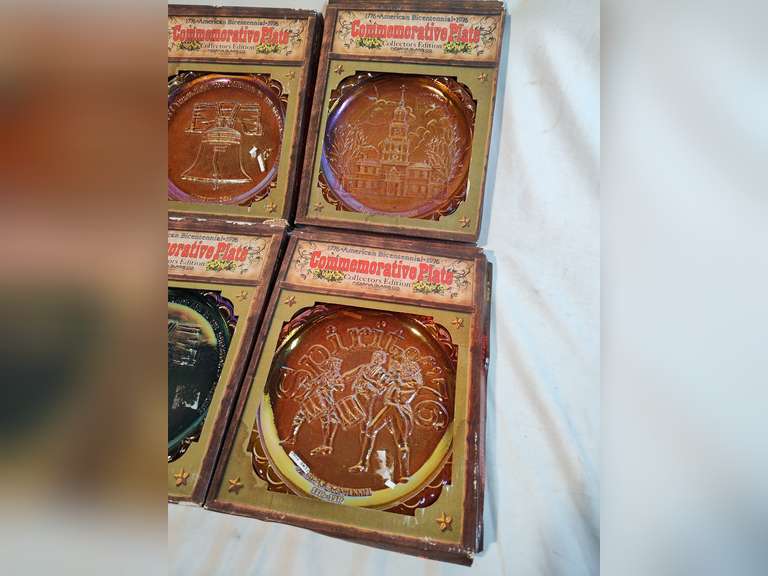 6 Indiana glass company commemorative bicentennial plates Northern Kentucky Auction, LLC