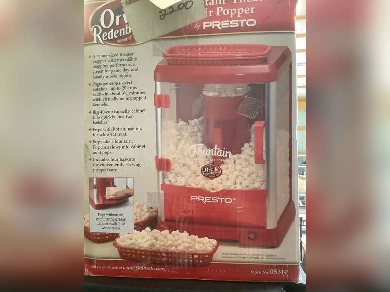 Presto Fountain Theater Popcorn popper Northern Kentucky Auction, LLC