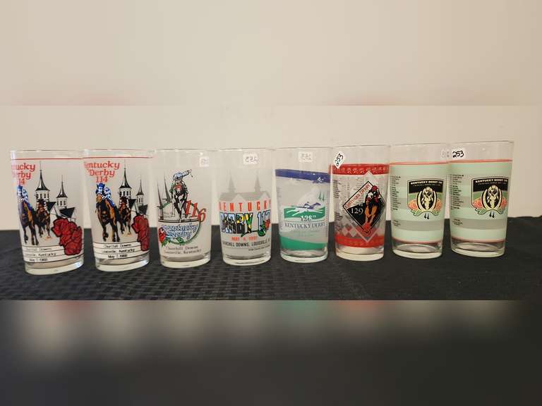 8 Kentucky Derby glasses 19882004 Northern Kentucky Auction, LLC