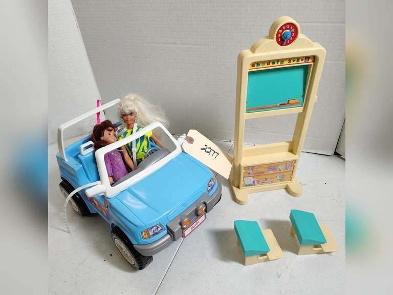 Barbie car with two dolls and classroom setup Northern Kentucky