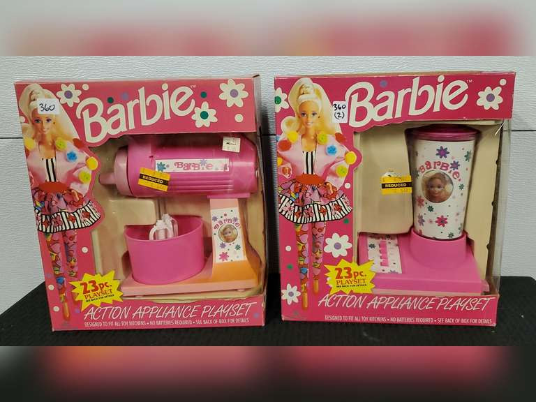 1990 Barbie Action Appliance playset toy kitchen mixer and blender (2