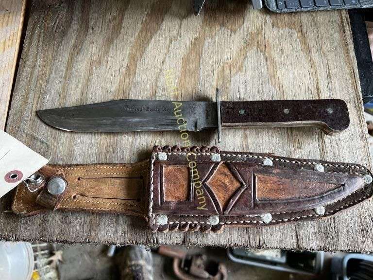 EIG Cutlery original bowie knife with sheath Nutt Auction