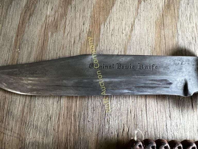 EIG Cutlery original bowie knife with sheath Nutt Auction