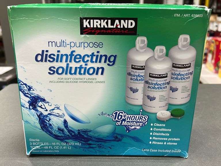 Kirkland 3pk 16oz Multipurpose Disinfecting Solution for Contacts NW