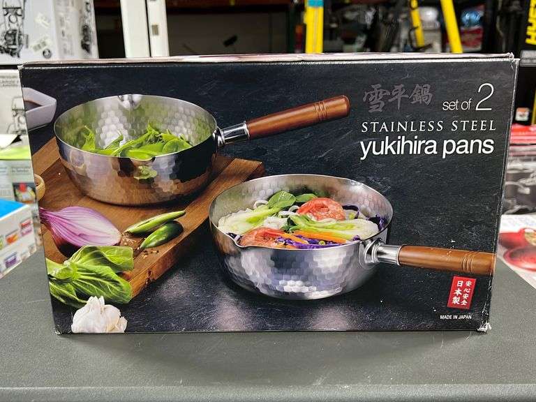 2pk Stainless Steel Yukihira Pans NW Asset Services