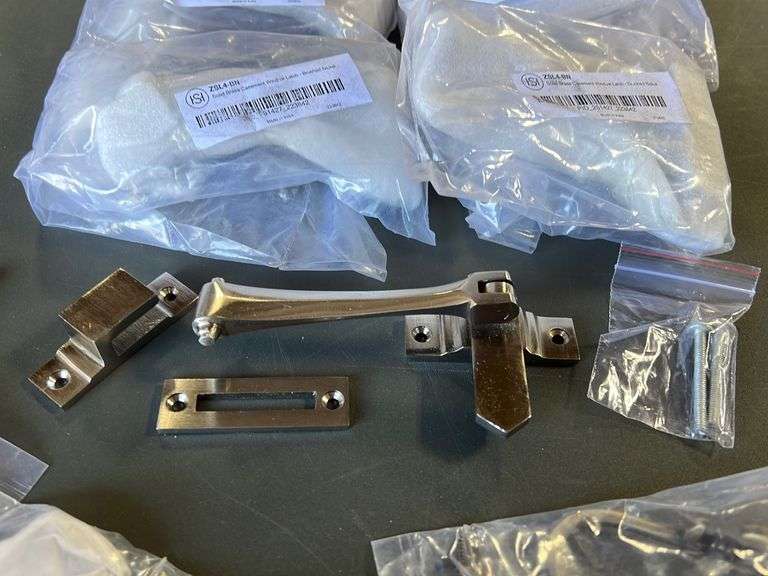 (7) Casemount Window Latches & (10) Fleur De Lis Hooks NW Asset Services