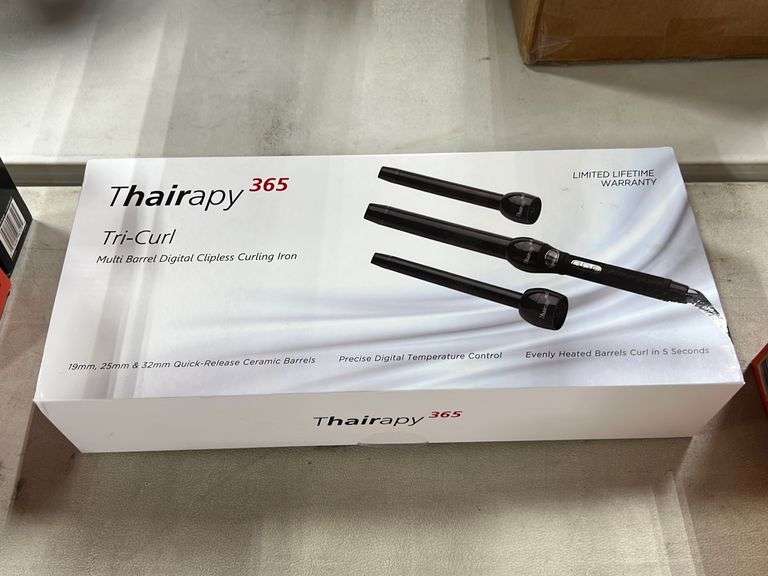 Therapy 365 TriCurl Multi Barrel Digital Clipless Curling Iron NW
