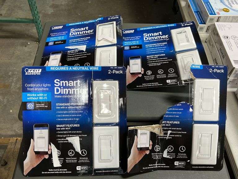 (4) Sets Feit Smart Dimmer Switches NW Asset Services