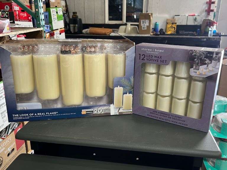 (2) Votive Candle Sets, (12) Small Candles, & (5) LG Candles NW Asset