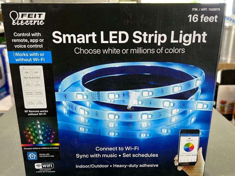 (2) Feit 16ft Smart LED Strip Lights NW Asset Services
